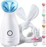 Facial Steamer Nano Ionic Hot Mist Face Steamer Home Sauna SPA Face Humidifier Atomizer for Women Men Moisturizing Unclogs Pores Spa Quality